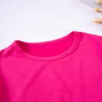 Load image into Gallery viewer, 2 Pieces Set Baby Kid Girls Solid Color T-Shirts And Leopard Shorts Wholesale 25060408
