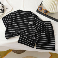 Load image into Gallery viewer, 2 Pieces Set Baby Kid Boys Striped T-Shirts And Shorts Wholesale 250604100
