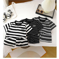 Load image into Gallery viewer, 2 Pieces Set Baby Kid Boys Striped T-Shirts And Shorts Wholesale 250604100
