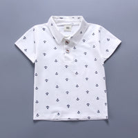 Load image into Gallery viewer, 2 Pieces Set Baby Kid Boys Print Polo Shirts And Solid Color Shorts Wholesale 250604106
