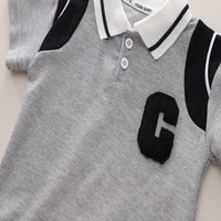 Load image into Gallery viewer, 2 Pieces Set Baby Kid Boys Color-blocking Alphabet Tops And Shorts Wholesale 250604109
