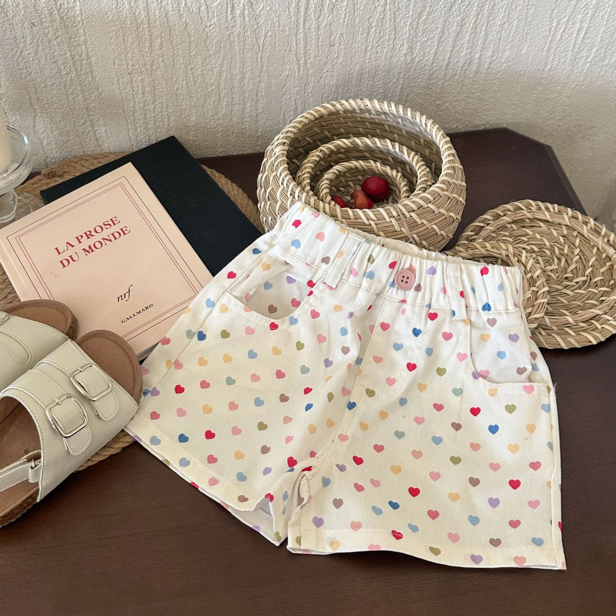 Baby Kid Girls Flower Love heart Shorts Wholesale 25060411
