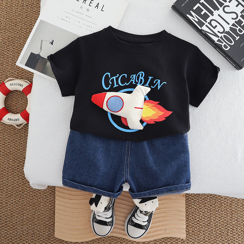 Pieces Set Baby Kid Boys Letters T-Shirts And Shorts Wholesale
