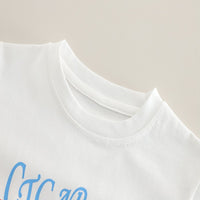 Load image into Gallery viewer, 2 Pieces Set Baby Kid Boys Letters Cartoon T-Shirts And Solid Color Shorts Wholesale 250604110
