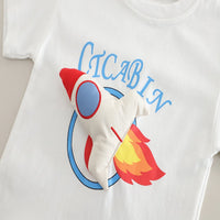 Load image into Gallery viewer, 2 Pieces Set Baby Kid Boys Letters Cartoon T-Shirts And Solid Color Shorts Wholesale 250604110
