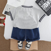 Load image into Gallery viewer, 2 Pieces Set Baby Kid Boys Solid Color Tops And Shorts Wholesale 250604112
