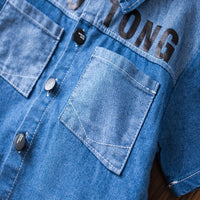 Load image into Gallery viewer, 2 Pieces Set Baby Kid Boys Letters Shirts And Solid Color Shorts Wholesale 250604115
