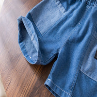 Load image into Gallery viewer, 2 Pieces Set Baby Kid Boys Letters Shirts And Solid Color Shorts Wholesale 250604115
