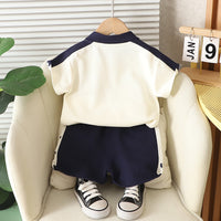Load image into Gallery viewer, 2 Pieces Set Baby Kid Boys Letters Color-blocking Tops And Shorts Wholesale 250604117
