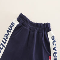 Load image into Gallery viewer, 2 Pieces Set Baby Kid Boys Letters Color-blocking Tops And Shorts Wholesale 250604117
