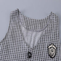 Load image into Gallery viewer, 3 Pieces Set Baby Kid Boys Striped Shirts Checked Vests Waistcoats And Shorts Wholesale 250604119
