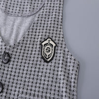 Load image into Gallery viewer, 3 Pieces Set Baby Kid Boys Striped Shirts Checked Vests Waistcoats And Shorts Wholesale 250604119

