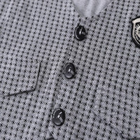 Load image into Gallery viewer, 3 Pieces Set Baby Kid Boys Striped Shirts Checked Vests Waistcoats And Shorts Wholesale 250604119
