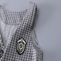 Load image into Gallery viewer, 3 Pieces Set Baby Kid Boys Striped Shirts Checked Vests Waistcoats And Shorts Wholesale 250604119
