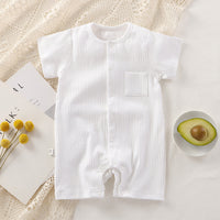 Load image into Gallery viewer, Baby Girls Boys Solid Color Rompers Wholesale 25060413
