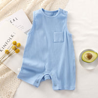 Load image into Gallery viewer, Baby Boys Solid Color Rompers Wholesale 25060415
