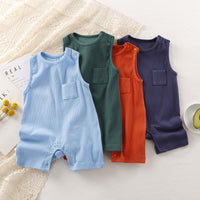 Load image into Gallery viewer, Baby Boys Solid Color Rompers Wholesale 25060415
