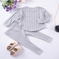 Load image into Gallery viewer, 2 Pieces Set Baby Kid Girls Boys Solid Color Tops And Pants Wholesale 25060416
