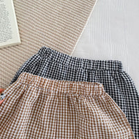 Load image into Gallery viewer, 2 Pieces Set Baby Kid Girls Checked Tank Tops And Shorts Wholesale 25060423
