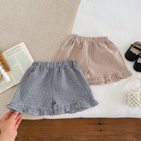 Load image into Gallery viewer, 2 Pieces Set Baby Kid Girls Checked Tank Tops And Shorts Wholesale 25060423
