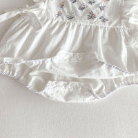 Load image into Gallery viewer, Baby Girls Flower Embroidered Rompers Wholesale 25060424
