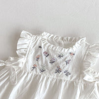 Load image into Gallery viewer, Baby Girls Flower Embroidered Rompers Wholesale 25060424
