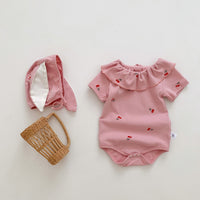 Load image into Gallery viewer, Baby Girls Fruit Print Rompers Wholesale 25060425
