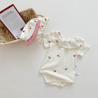 Load image into Gallery viewer, Baby Girls Fruit Print Rompers Wholesale 25060425
