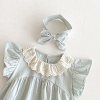 Load image into Gallery viewer, Baby Girls Solid Color Rompers Wholesale 25060426
