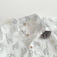 Load image into Gallery viewer, 2 Pieces Set Baby Boys Cartoon T-Shirts And Solid Color Shorts Wholesale 25060429
