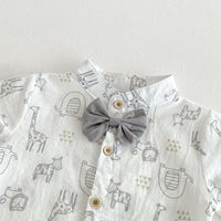 Load image into Gallery viewer, 2 Pieces Set Baby Boys Cartoon T-Shirts And Solid Color Shorts Wholesale 25060429
