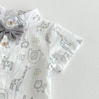 Load image into Gallery viewer, 2 Pieces Set Baby Boys Cartoon T-Shirts And Solid Color Shorts Wholesale 25060429
