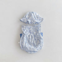 Load image into Gallery viewer, Baby Girls Color-blocking Bow Rompers Wholesale 25060431
