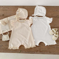 Load image into Gallery viewer, Baby Girls Solid Color Rompers Wholesale 25060432
