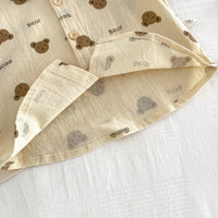 Load image into Gallery viewer, 2 Pieces Set Baby Kid Boys Cartoon Print Shirts And Solid Color Shorts Wholesale 25060435
