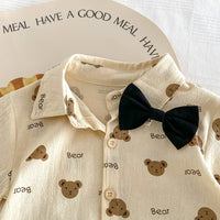 Load image into Gallery viewer, 2 Pieces Set Baby Kid Boys Cartoon Print Shirts And Solid Color Shorts Wholesale 25060435
