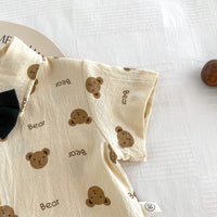 Load image into Gallery viewer, 2 Pieces Set Baby Kid Boys Cartoon Print Shirts And Solid Color Shorts Wholesale 25060435
