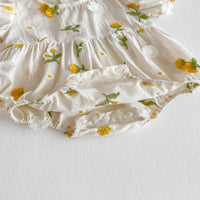 Load image into Gallery viewer, Baby Girls Flower Embroidered Rompers Wholesale 25060438
