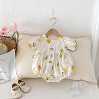 Load image into Gallery viewer, Baby Girls Flower Embroidered Rompers Wholesale 25060438
