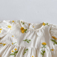 Load image into Gallery viewer, Baby Girls Flower Embroidered Rompers Wholesale 25060438
