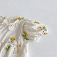 Load image into Gallery viewer, Baby Girls Flower Embroidered Rompers Wholesale 25060438
