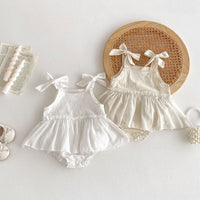 Load image into Gallery viewer, Baby Girls Solid Color Rompers Wholesale 25060439
