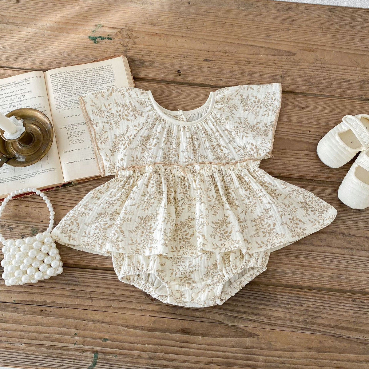 Baby Girls Flower Print Rompers Wholesale 25060440