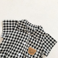 Load image into Gallery viewer, Baby Boys Checked Cartoon Rompers Wholesale 25060441
