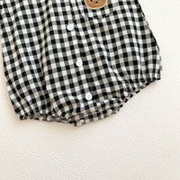 Load image into Gallery viewer, Baby Boys Checked Cartoon Rompers Wholesale 25060441

