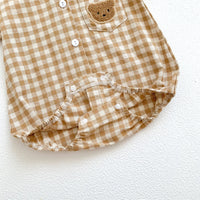 Load image into Gallery viewer, Baby Boys Checked Cartoon Rompers Wholesale 25060441
