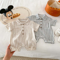 Load image into Gallery viewer, Baby Boys Striped Rompers Wholesale 25060448

