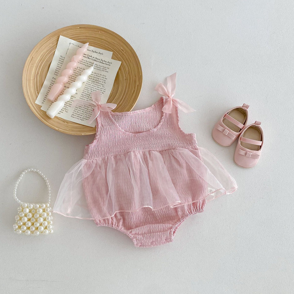 Baby Girls Solid Color Rompers Wholesale 25060453