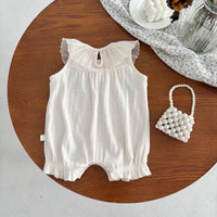 Load image into Gallery viewer, Baby Girls Solid Color Rompers Wholesale 25060455
