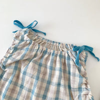 Load image into Gallery viewer, 2 Pieces Set Baby Girls Color-blocking Checked Tank Tops And Shorts Wholesale 25060456

